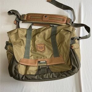 Eddie Bauer Olive and Brown Messenger Bag